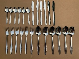 24 piece Vintage ASHBERRY GRASMERE Stainless Steel Mid-Century Cutlery Forks - Picture 1 of 18
