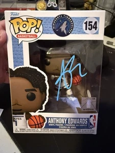 ANTHONY EDWARDS Minnesota Timberwolves Signed FUNKO POP JSA COA Color Match Pen - Picture 1 of 9