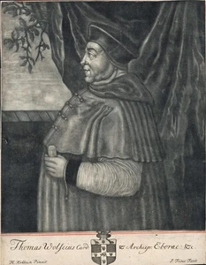 John Faber Sr After Hans Holbein The Younger - Mezzotint - Thomas Wolsey - Picture 1 of 4