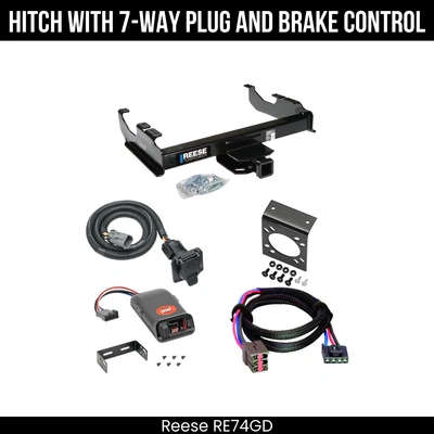 Hitch Tow PKG+ Brake Control For 63-87 Chevy GMC C/K 99-00 Ford F-350 Super Duty - Image 1 of 4