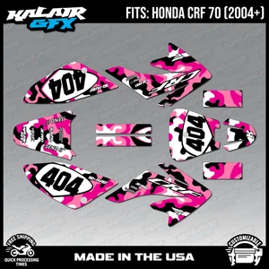 Graphics Kit for Honda CRF70 All Years CRF 70 CRF-70 Invasion Series- Pink - Picture 1 of 4
