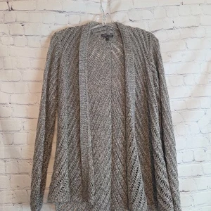 Eileen Fisher grau 100% Baumwolle offen Strick Cardigan Pullover Gr. SM - Bild 1 von 19