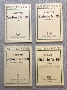 LOT 4 books EMB Study Scores: HAYDN Sinfonie Nr 88, 96, 100, 103 - symphony - Picture 1 of 2