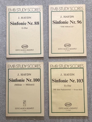 LOT 4 books EMB Study Scores: HAYDN Sinfonie Nr 88, 96, 100, 103 - symphony - Image 1 of 2
