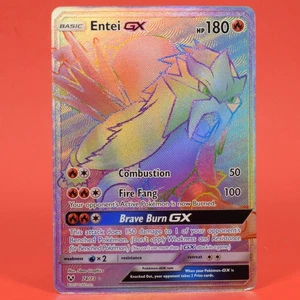 Pokemon Englisch TCG Karte Leuchtende Legenden ENtei GX 74/73 Full Art Rainbow - Bild 1 von 5