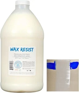 Penguin Pottery Premium Ceramic Wax Resist for Pottery Glaze - 64 oz 1/2 Gallon