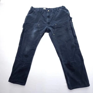 Vintage Carhartt Double Knee B01 BLK Carpenter Pants Mens 44 (40 x 30") Dungaree - Picture 1 of 12
