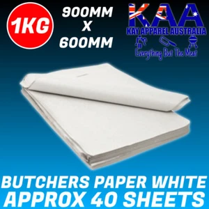 Butchers Paper 1KG 900x600mm White, APPROX 40 SHEETS - Picture 1 of 3