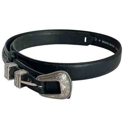 Cinturón Occidental Nocona Cuero Genuino Negro Para Mujer N245071 Talla 36 *LEER* Foto 1 de 4