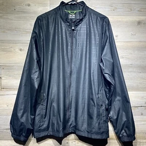 Adidas Climaproof Men’s Large Black Full-Zip Mock Neck Golf Windbreaker Jacket - Picture 1 of 10