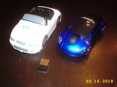 2.4G 1000DPI NJM Insurance USB Receiver Wireless Lightup LED Car Optical Mouse - Image 1 of 3