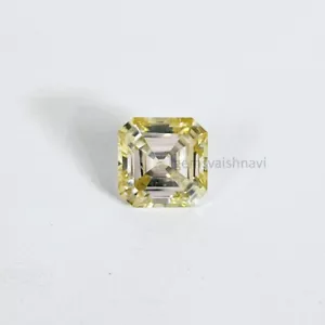 8-9 Ct Loose Champagne Lab Created Diamond Asscher Cut VVS1 Certified ! Jewelry - Picture 1 of 5