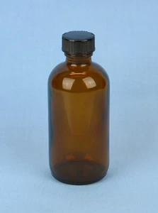 BOSTON ROUND AMBER SOLUTION BOTTLE 120 mL / 4 oz - Picture 1 of 1