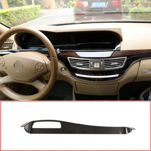ABS Carbon Fiber Dashboard Lower Panel Trim Decor Strip For Benz S Class 08-2012 - Bild 1 von 12