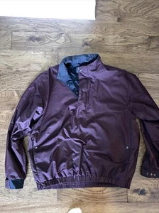 Dry Joys by Foot Joy Sz XL pullover 1/4 1/2 zip golf windbreaker Jacket Dark Red - Picture 1 of 9