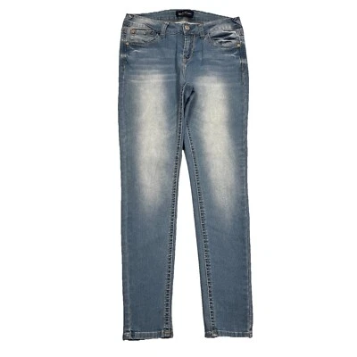 Wallflower Skinny Jeans 11 High Mid Blue Denim Stretch Juniors Measures 30x27.5 - Image 1 of 4