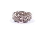 Weave Band Ring Sterling Silver 3.2g