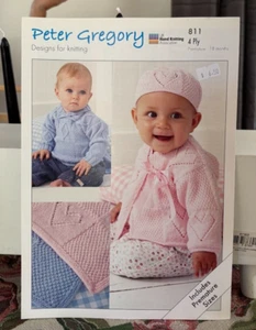 PETER GREGORY 4PLY PREMATURE-18 MONTHS JACKET CARDIGAN HAT AND BLANKET BRAND NEW - Picture 1 of 1