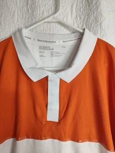 Nuevo con etiquetas Polo Sports Illustrated Para Hombres Naranja Y Blanco 2XL Absorbe Humedad - Imagen 1 de 10