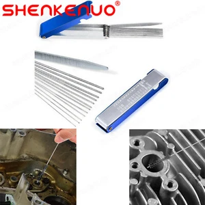 13 Cleaning Needles +5 Brushes Tool Motorcycle Carburetor Carbon Dirt Jet Remove - Picture 1 of 14