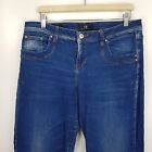 LTB Jeans Womens W33 L34 Blue Regular Bootcut Denim Low Rise Zip VALERIE