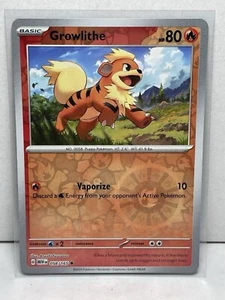 Growlithe 058/165 Sv: Scarlet & Violet 151 Reverse Holo - Picture 1 of 1