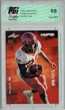 Breece Hall 2022 Leaf Hype #90 Red Blank Back #1/1 Rookie Card PGI 10