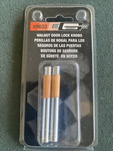 Chrome And Wood Door Lock Knobs Mr Gasket 9633 GM 1959 To Date Ford 1965 To Date - Picture 1 of 4