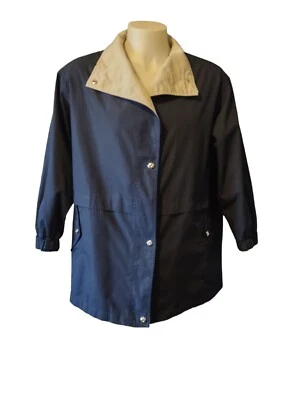 Izod Spring Jacket Woman's 1X Coat Pockets Collared Snap Closure Softshell Blue. - Image 1 of 4