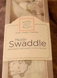 Swaddle Design Muslin Swaddle Blanket Soft Cotton Black New - Picture 1 of 7
