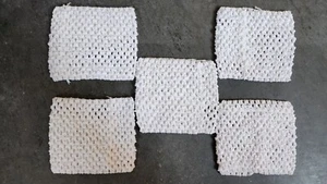 5 X White Waffle crochet headbands 5" Headbands Tube Top Tutu elastic Waistband - Picture 1 of 2