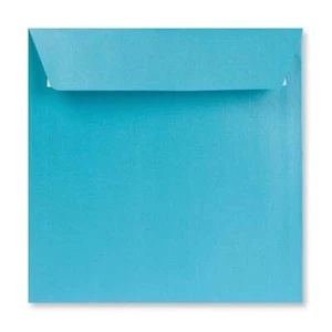 155 x 155 Baby Blue Square Pearlescent Envelope | Peel/Seal | Straight Flap - Picture 1 of 3