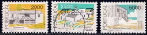 1985-89 Portugal SC# 1636-1643 - Traditional Architecture - 3 Different - Used - Picture 1 of 2