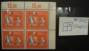 N1 BUND (1957) PF 251 I im postfrischem Viererblock (Feld 5), MW: mind. 80.- - Imagen 1 de 3