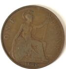 1920 - One Penny Coin - George V - UK GREAT BRITAIN ENGLAND