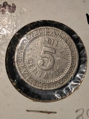 Moneda de 5 centavos de México 1911 - en muy buen estado+ (A,B) Foto 1 de 2