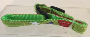 "Clip de collar de perro con estampado verde de nailon de hasta 10"" XS" - Imagen 1 de 1