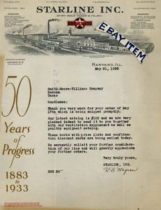 1935 LETTERHEAD Harvard ILLinois STARLINE INC. Bell Megran Heatley Ferris ALBANY - Picture 1 of 1