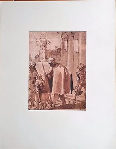 BETTLERGRUPPE von Hannibal KARACKE erhöhte Zeichnung bedruckt 197 x 265 mm - Bild 1 von 1