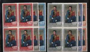 Venezuela: 1960; Scott 779-781 + C750-C752 in block of 4, complete set VZ2731 - Picture 1 of 2