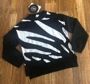 NEW-Kid Nation S(5/6 Zebra Strip Sweater 100% Cotton(Soft)Girls NWT - Picture 1 of 12