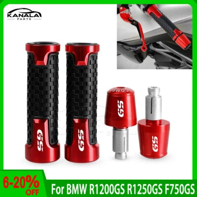 For BMW R1200GS R1250GS F750GS 22mm CNC Handlebar Grips Handle Bar End Cap Foto 1 de 4