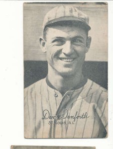 Dave Danforth Browns 1922 Exhibit Card bxmt