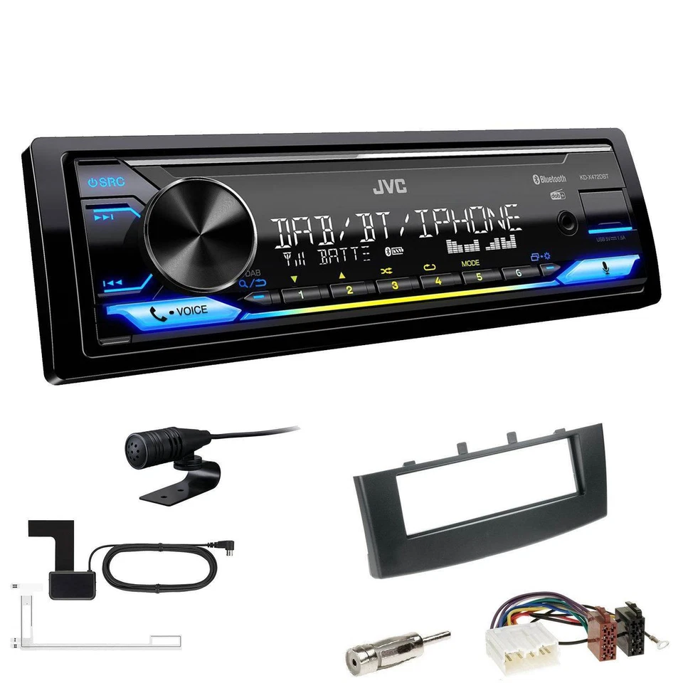 JVC DAB Bluetooth USB inkl. Antenne Autoradio für Mitsubishi Colt VI 2008-2012