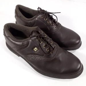 Zapatos de golf FootJoy FJ Originals marrones de cuero sintético 45356 para hombre 9,5 M - Imagen 1 de 9