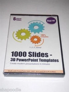 1000 Diapositivas - Plantillas 3D PowerPoint Crear Presentaciones Modernas PC y Mac NUEVO - Imagen 1 de 1