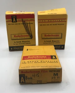 3 Vintage Kodachrome Color Movie Film for Double 8mm Roll Cameras 25 ft Untested - Picture 1 of 8