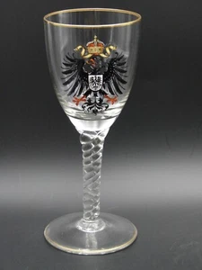 Glas Josephinenhütte Emaille Wappen Reichsadler Deutsche Kaiserreich um 1897 - Bild 1 von 8
