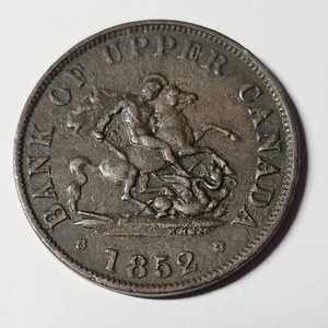1852 - Fecha RP - Ficha de medio centavo de Canadá superior - PC-5B1 - COMBINAR - CT-023 - Imagen 1 de 4