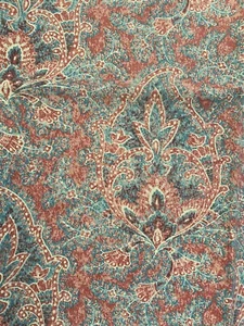 Pair Vintage RALPH LAUREN Meredith Paisley Pink Coral Blue Standard Pillowcases - Picture 1 of 5